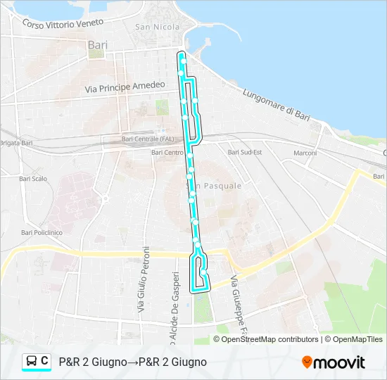 C Bus Line Map