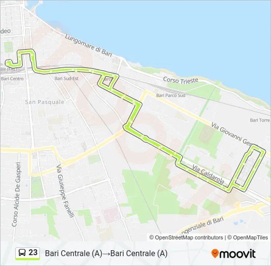23 Bus Line Map