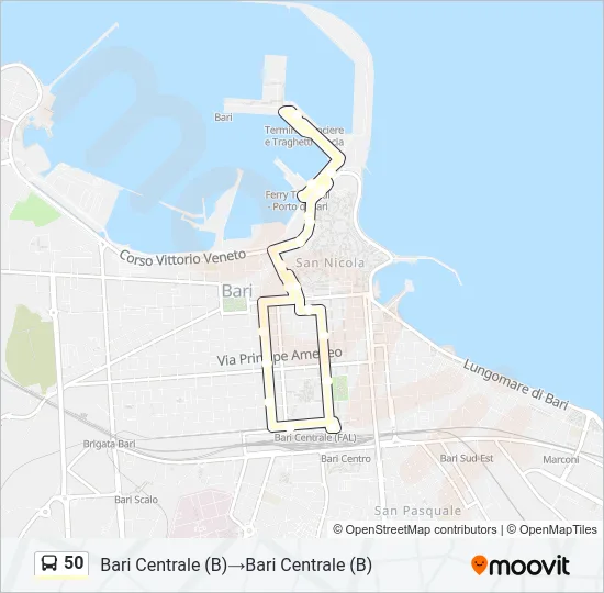 50 Bus Line Map