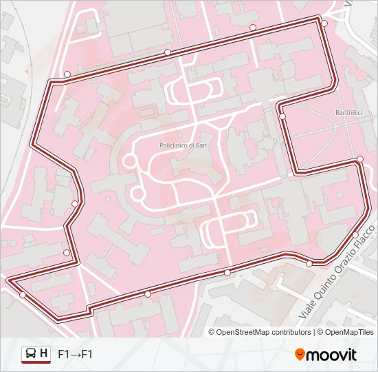 H Bus Line Map