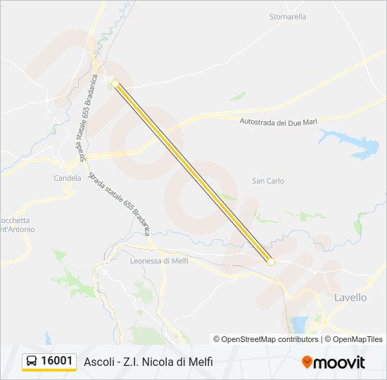 16001 Bus Line Map
