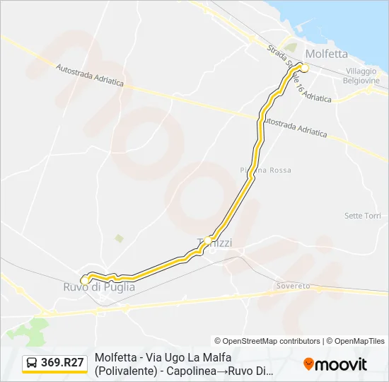369.R27 Bus Line Map