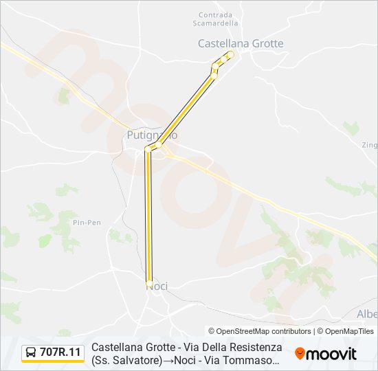 707R.11 bus Line Map