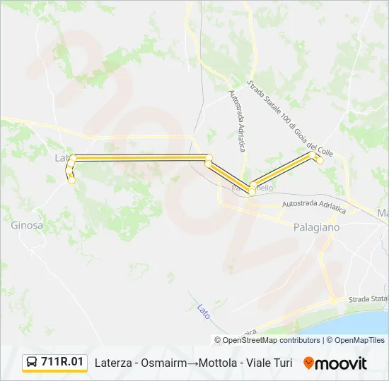 711R.01 Bus Line Map