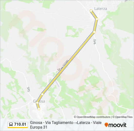 710.01 Bus Line Map