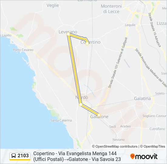 2103 Bus Line Map