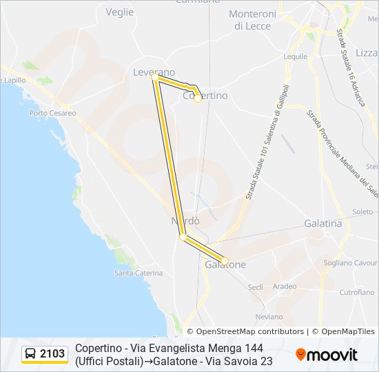 2103 bus Line Map