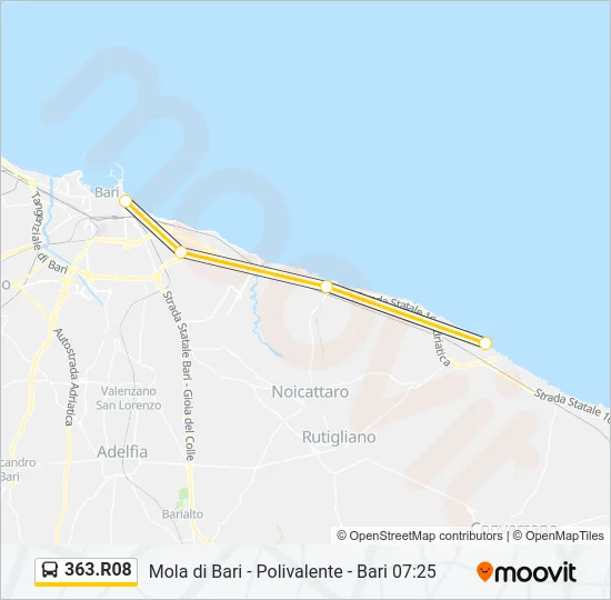 363.R08 Bus Line Map