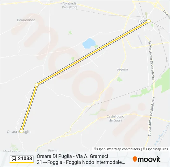 21033 Bus Line Map