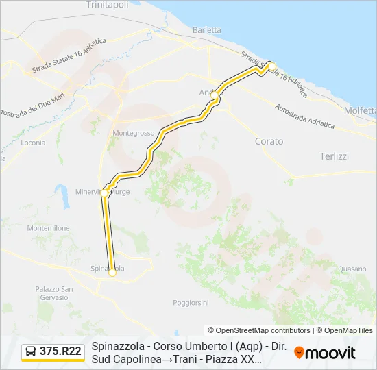 375.R22 Bus Line Map