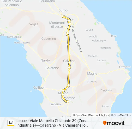 0016C - F Bus Line Map