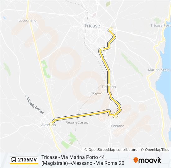 2136MV bus Line Map