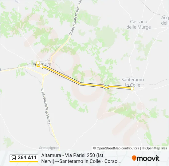 364.A11 Bus Line Map