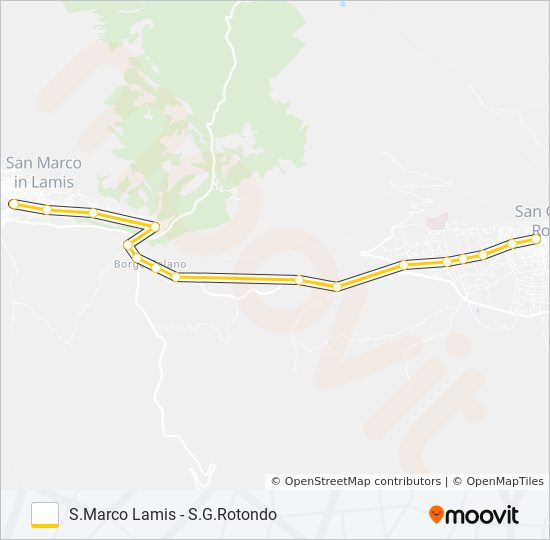 Percorso linea bus 737-2.002