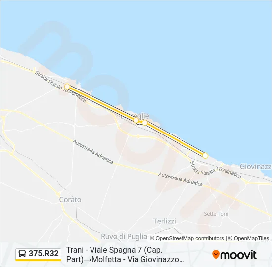 375.R32 Bus Line Map