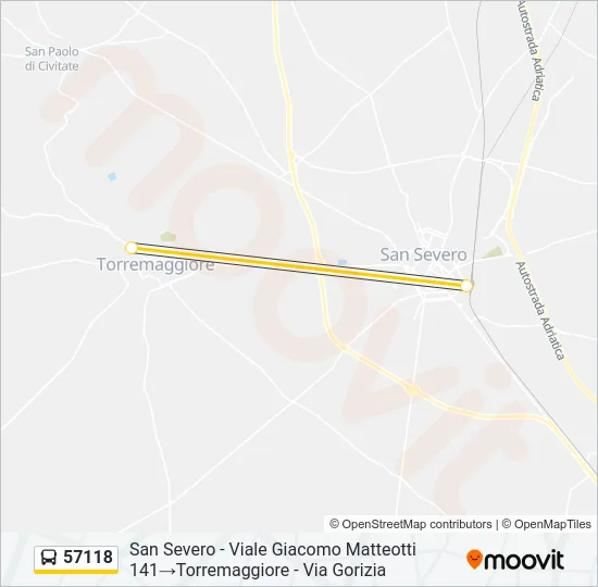 57118 Bus Line Map