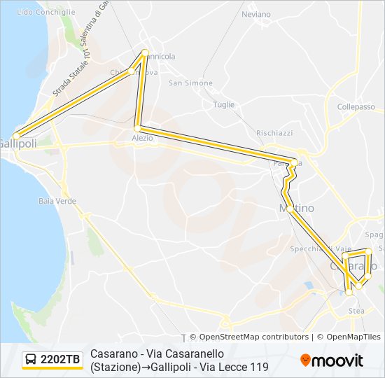 2202TB bus Line Map