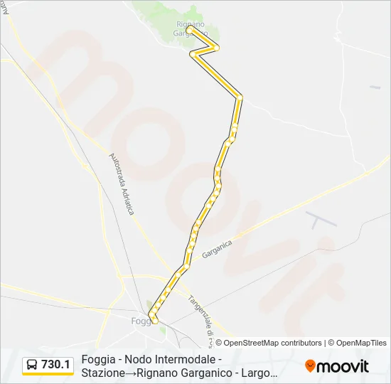 730.1 Bus Line Map