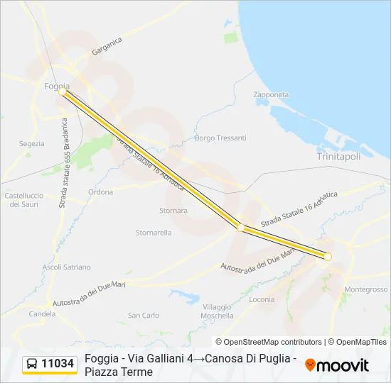 11034 Bus Line Map