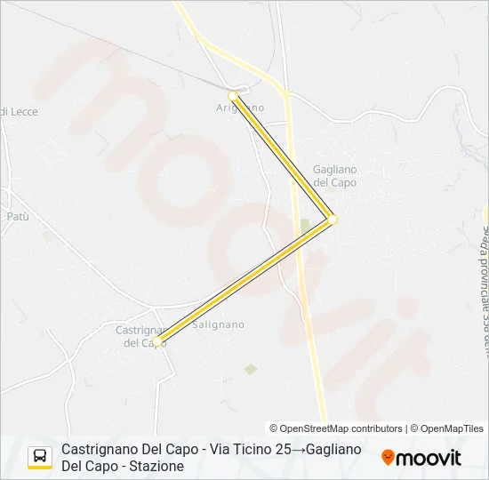 2132 - 2 Bus Line Map