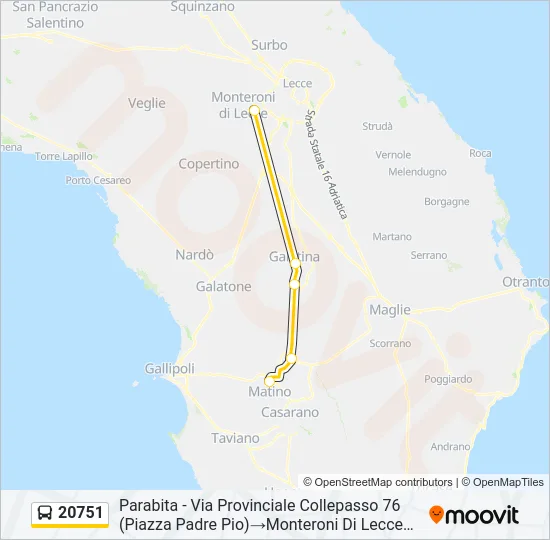 20751 Bus Line Map