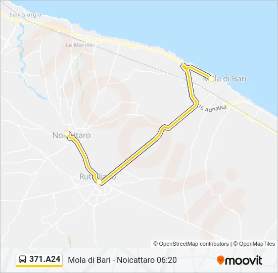 371.A24 Bus Line Map