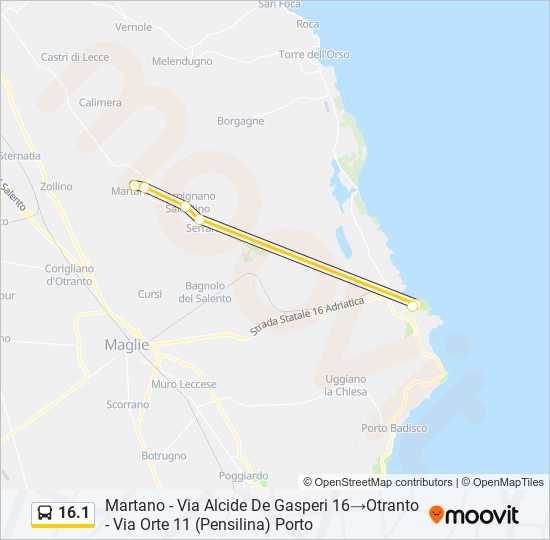 16.1 bus Line Map