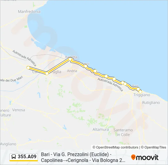 355.A09 Bus Line Map