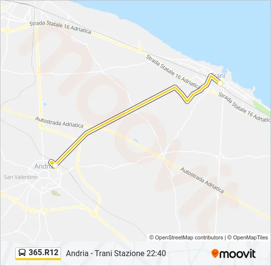 365.R12 Bus Line Map