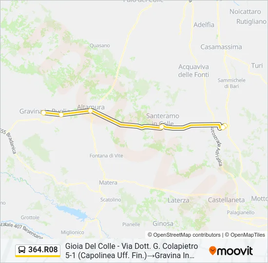 364.R08 Bus Line Map