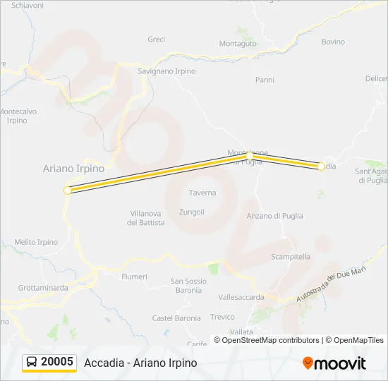 20005 Bus Line Map
