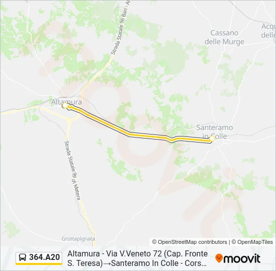 364.A20 Bus Line Map