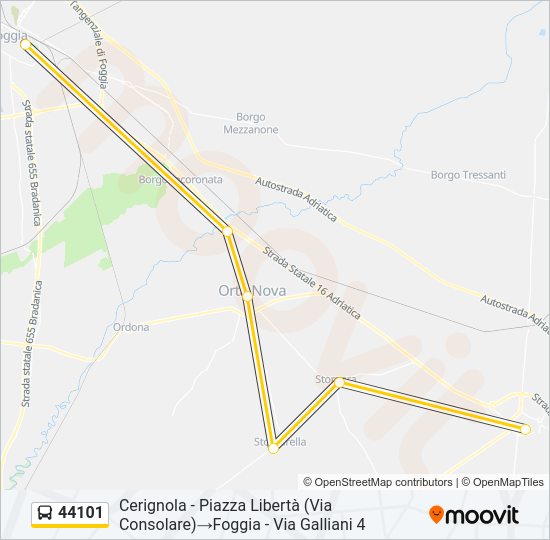 44101 Bus Line Map