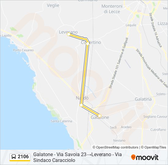 2106 bus Line Map