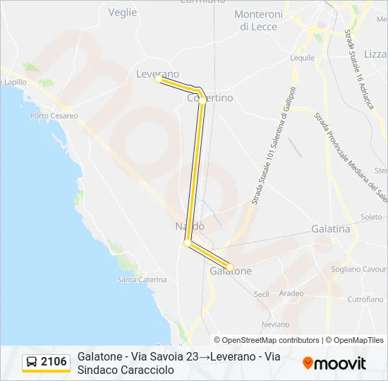 2106 Bus Line Map
