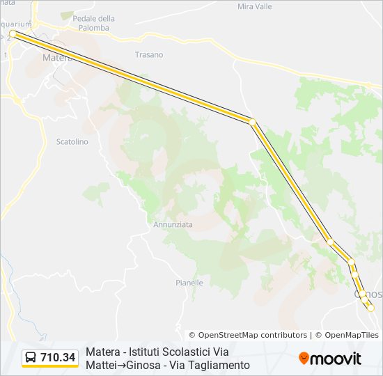 710.34 bus Line Map