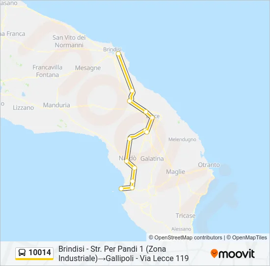 10014 Bus Line Map