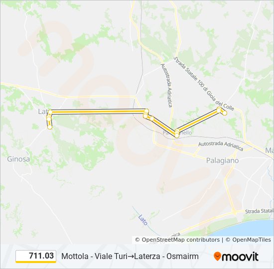 711.03 bus Line Map