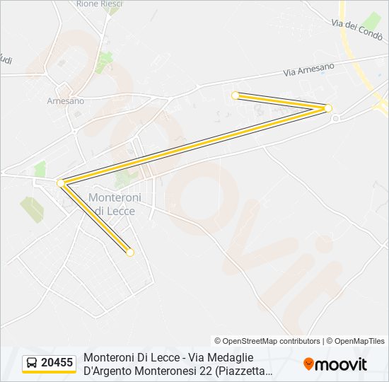 20455 bus Line Map