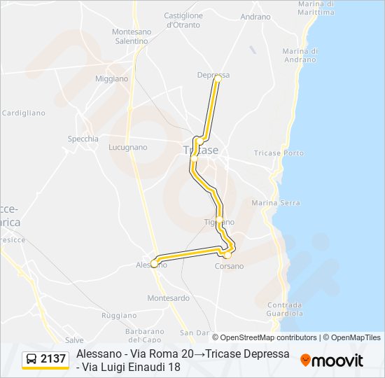 2137 bus Line Map