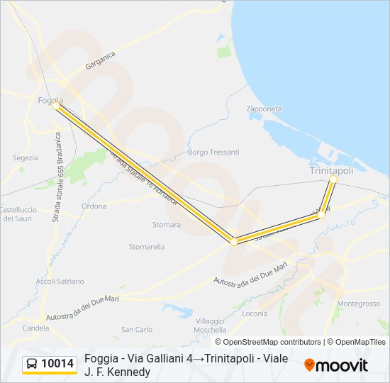10014 Bus Line Map
