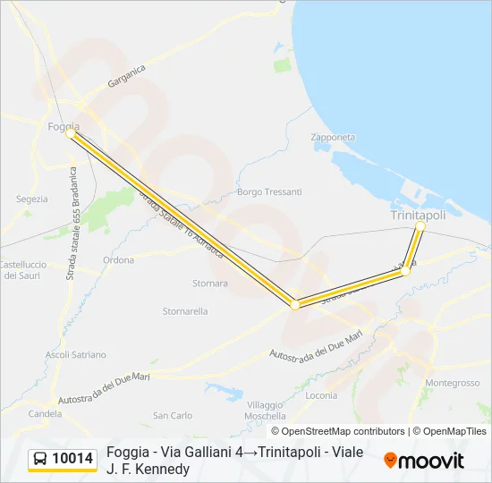 10014 Bus Line Map