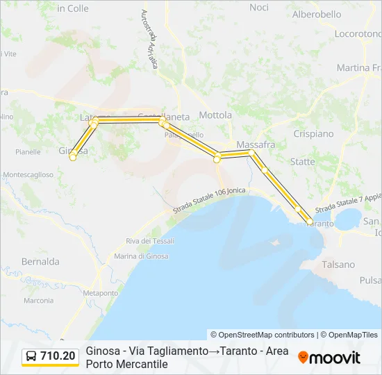 710.20 Bus Line Map