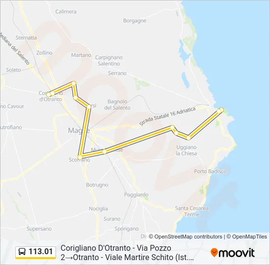 113.01 Bus Line Map