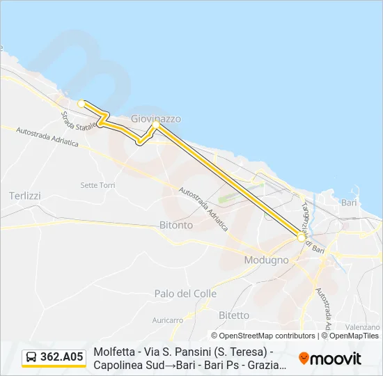 362.A05 Bus Line Map