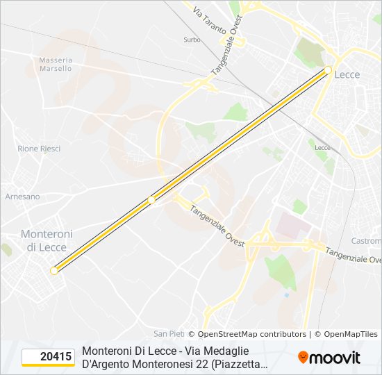 20415 bus Line Map