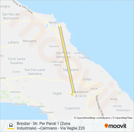 1022 - 2 Bus Line Map