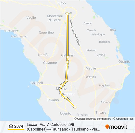 2074 bus Line Map