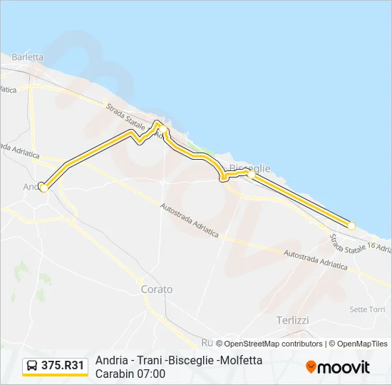 375.R31 Bus Line Map
