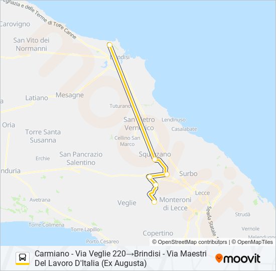 1501 - I bus Line Map